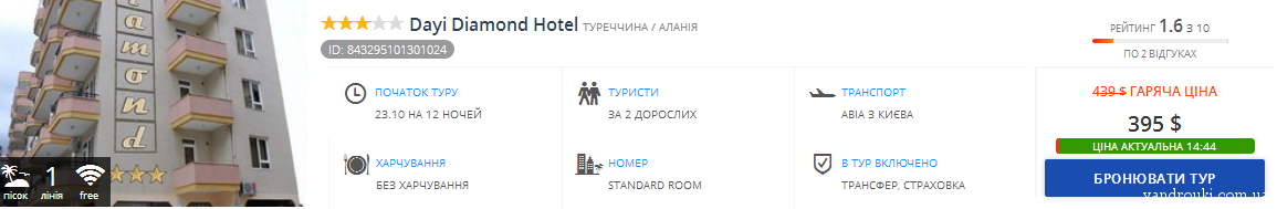 Горящий тур в Аланию из Киева на 12 ночей всего за 171€ с человека!